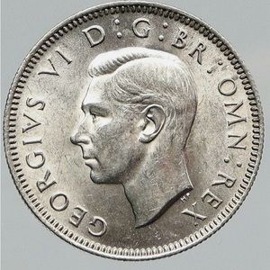 1945 Silver Shilling Coin